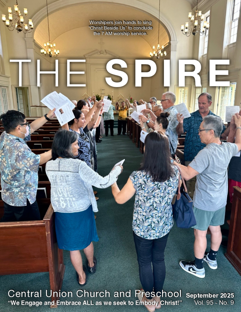 September 2025 Spire cover of worshipers in circle holding hands