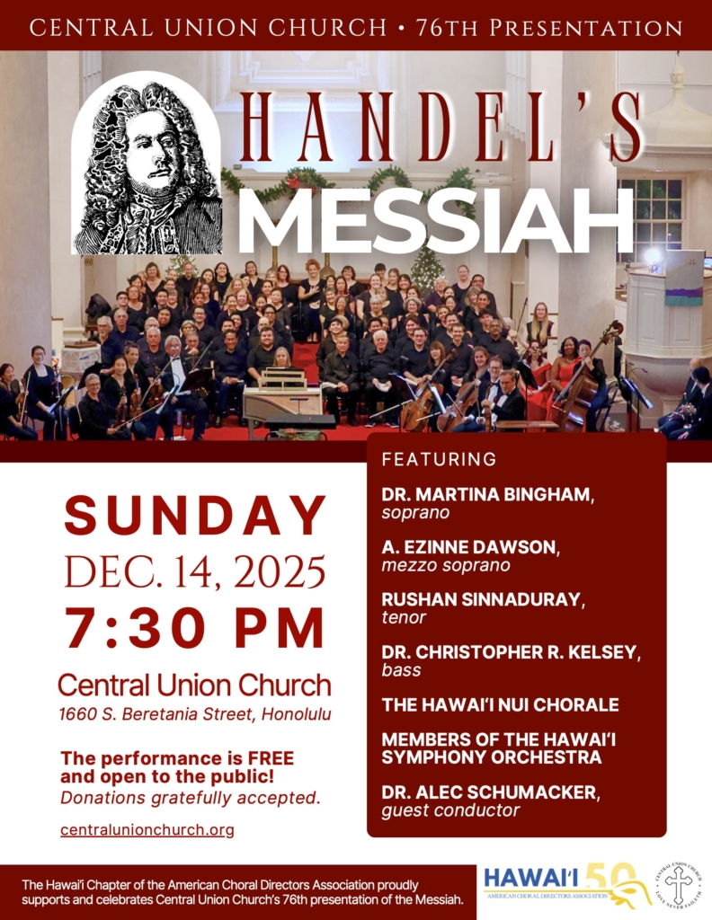 flyer for 76th presentation of Handel's Messiah in 2025