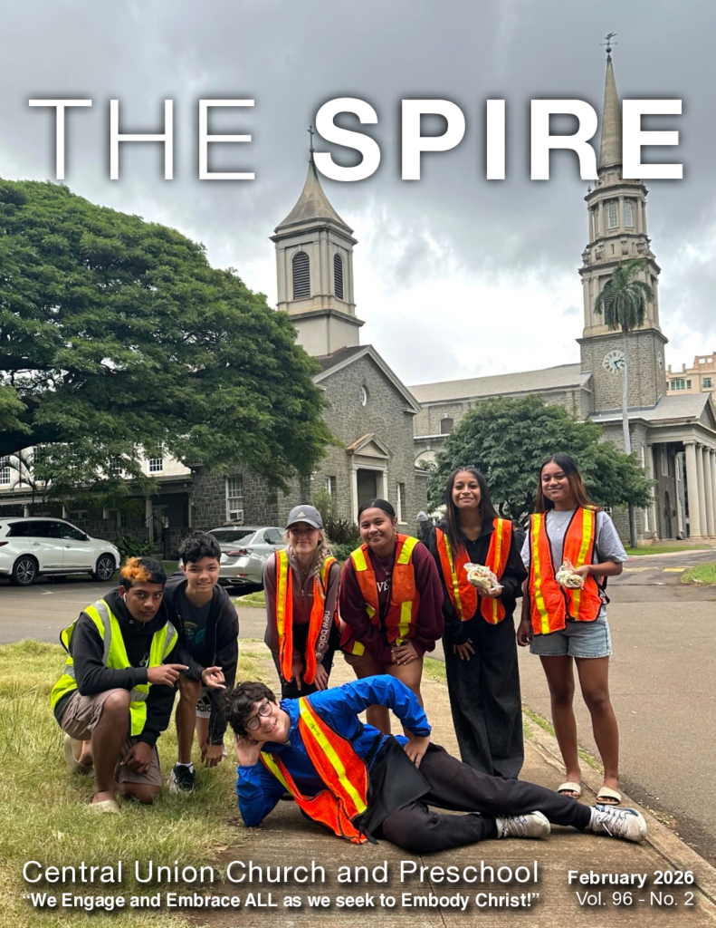 February 2026 Spire cover of youth in safety vests for parking fundraiser