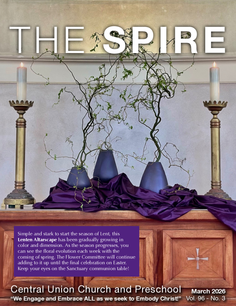 March 2026 Spire cover of Lenten altarscape