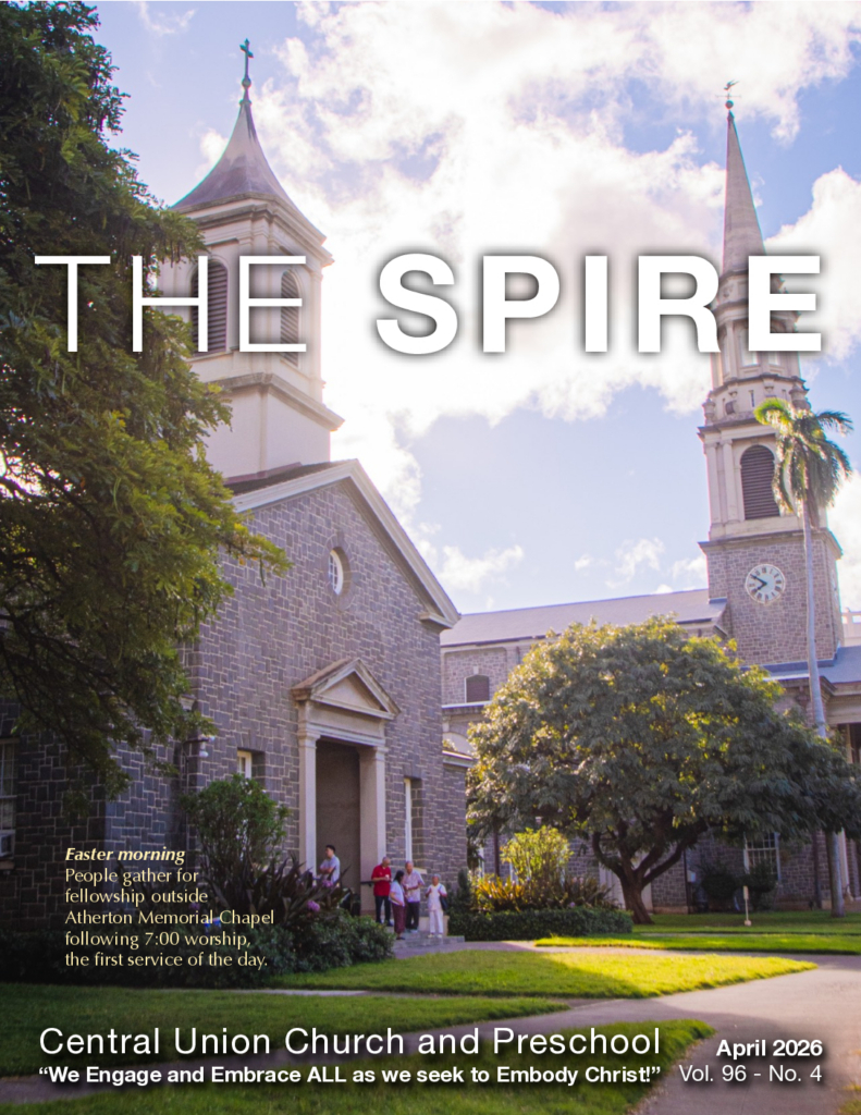 April 2026 Spire cover of chapel and sanctuary on Easter morning