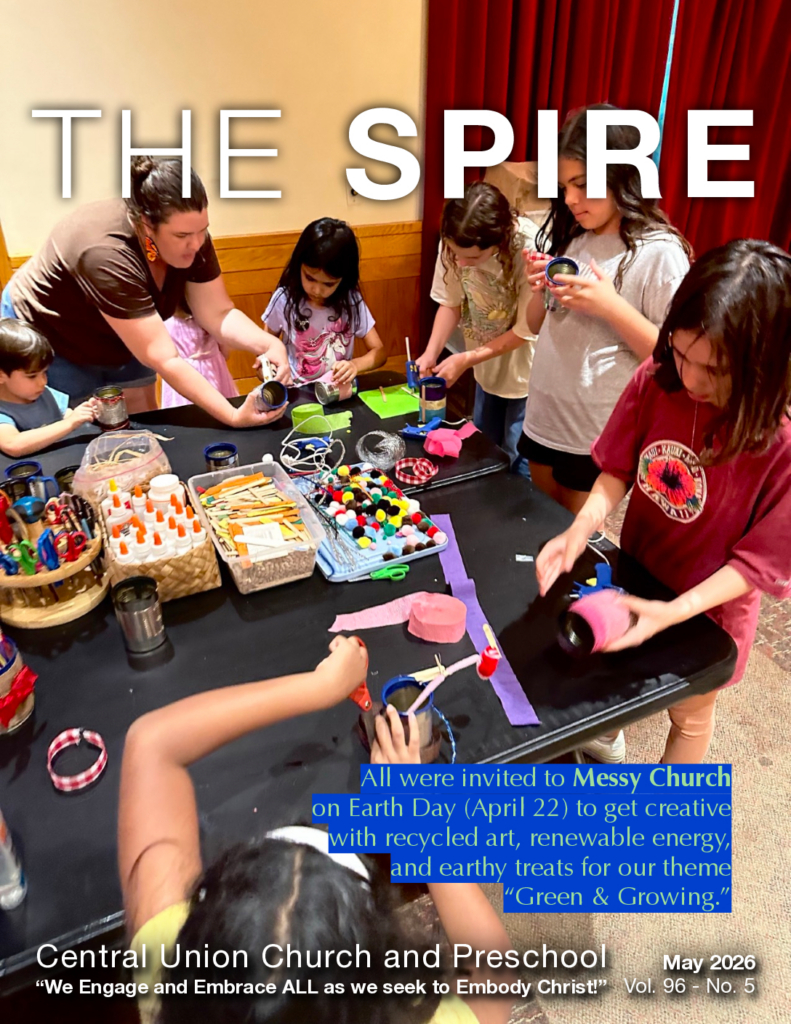 May 2026 Spire cover of Messy Church craft time around table