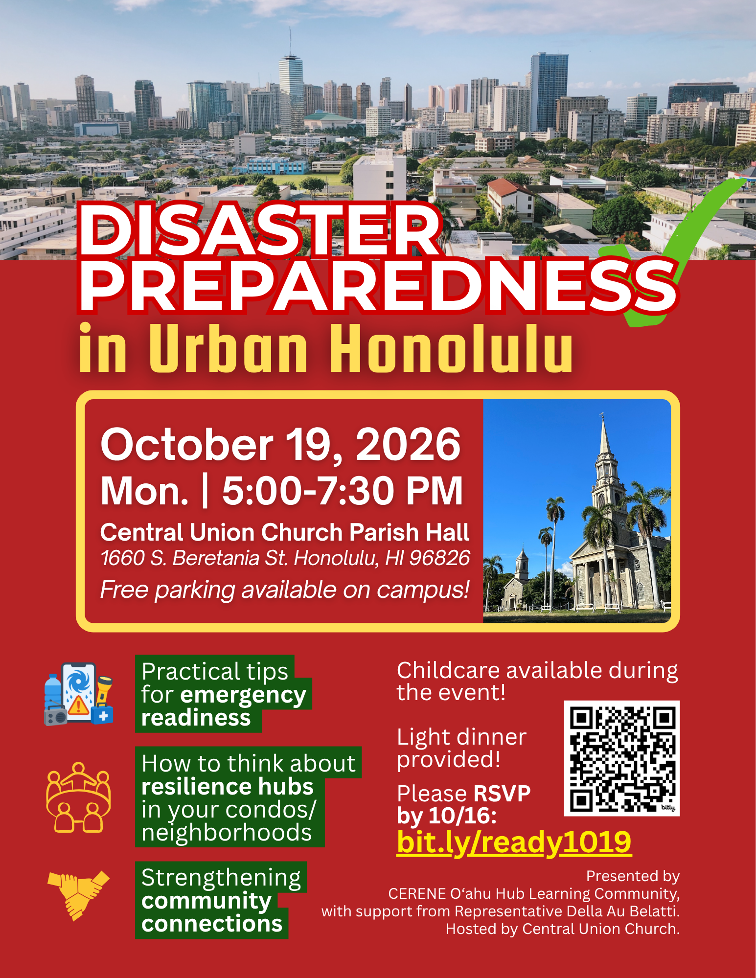 Disaster Preparedness in Urban Honolulu presentation on October 19