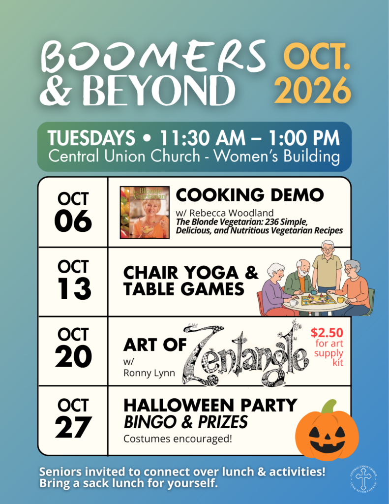 Boomers & Beyond schedule October 2026