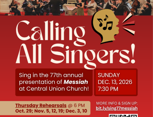 Sing in the 77th Presentation of Messiah at Central Union Church